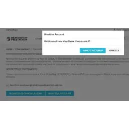 Chiudi Account per PrestaShop